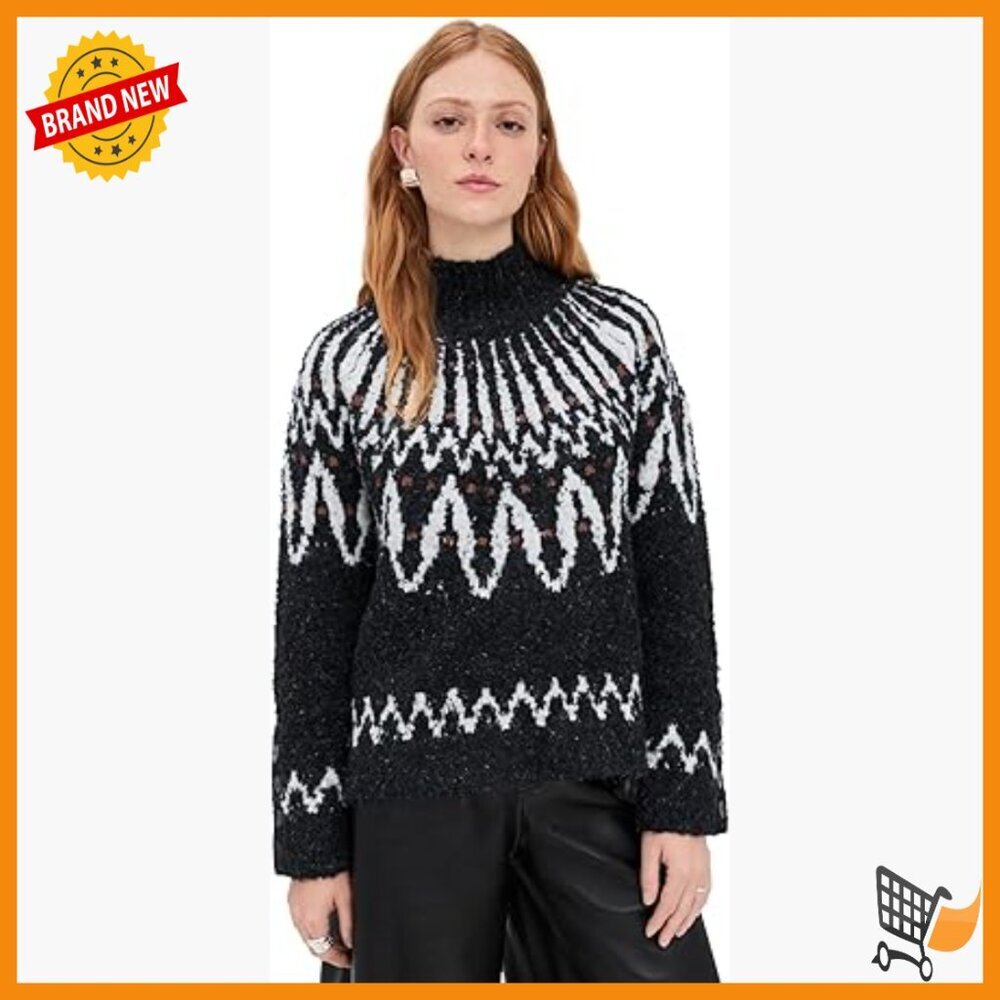 Heavyweight Fair Isle Turtleneck Sweater Pullover Dry Clean Only